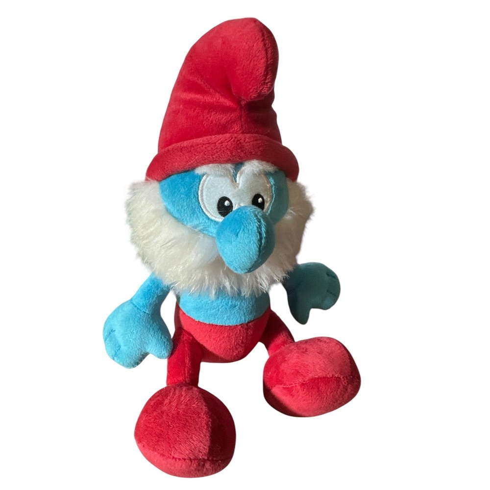 2008‎ Papa Smurf Talking Plush Collectible Smurfs 11" Jakks Pacific Works HTF